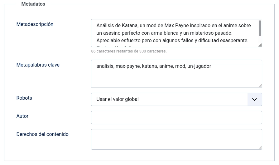 Rellenar todos los campos de metadatos puede ser farragoso, pero el no hacerlo perjudicará tu ránking.