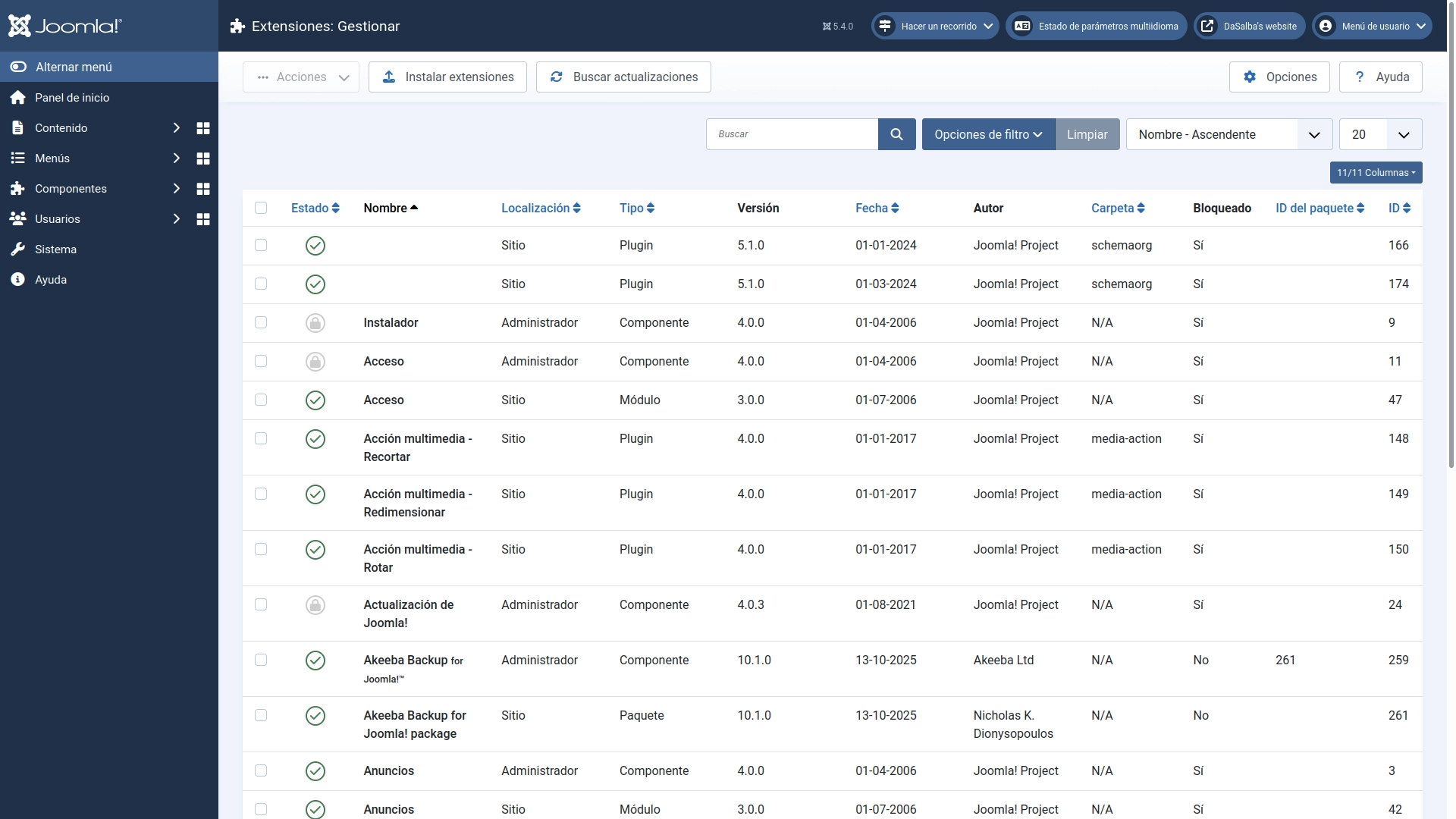 La verdad es que Joomla tiene un rendimiento espectacular para la tremenda cantidad de extensiones que trae instaladas.