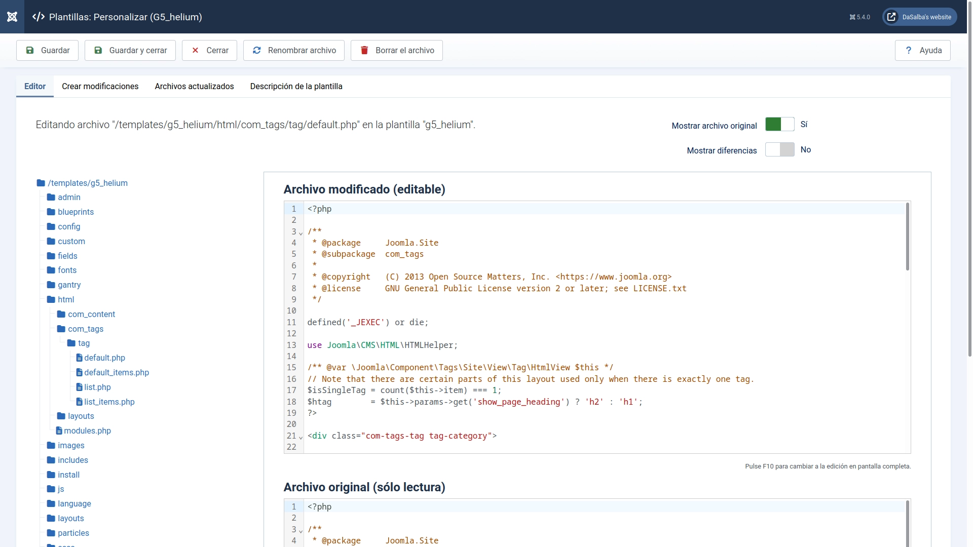La verdad es que el editor de código es mejor de lo que esperaba.