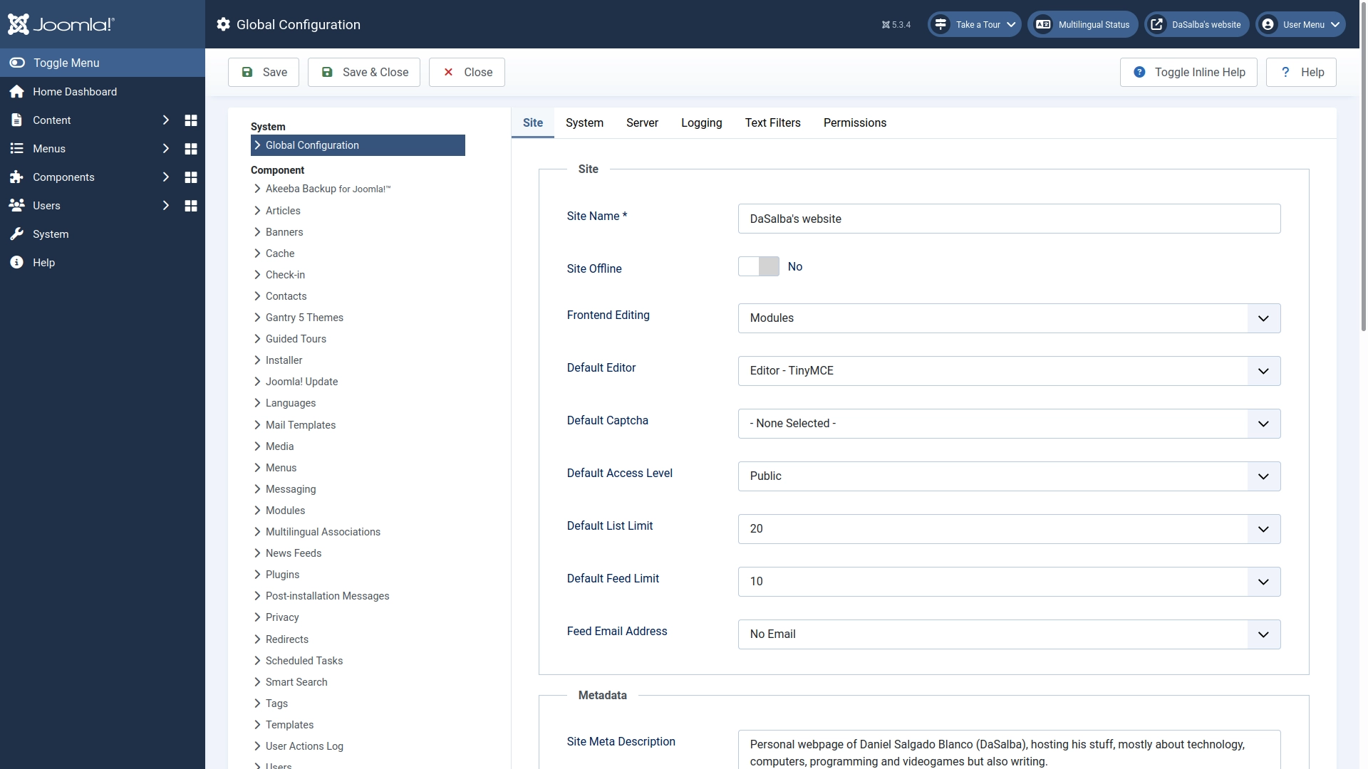 Don't get discouraged by the amount of categories. You'll barely visit one or two.