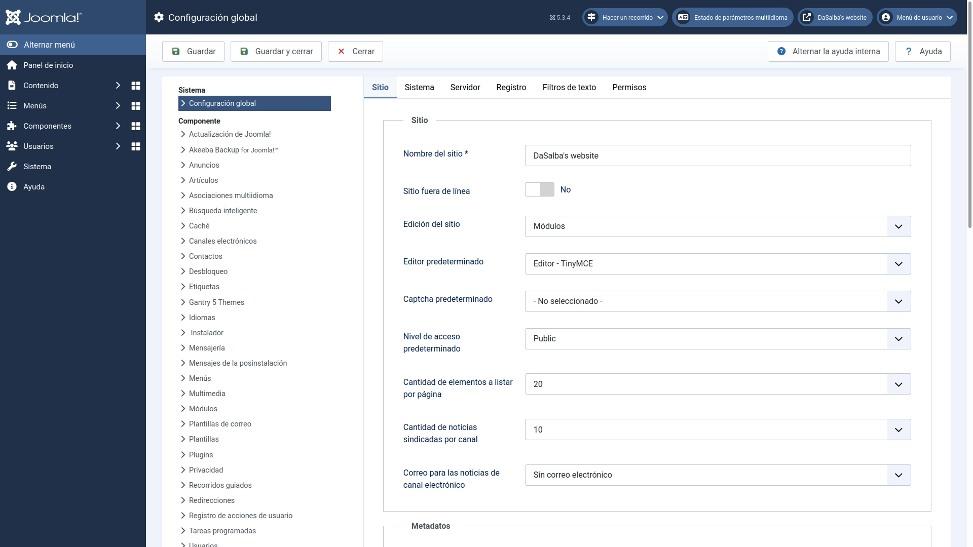 Que no te desanime la cantidad de categorías. Apenas visitarás una o dos.