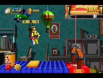 Los niveles 2.5D no aprovechan las capacidades de la Saturn, y a ratos casi parecen de 16 bits. La mitad de objetos en pantalla están hechos con texturas y sprites.