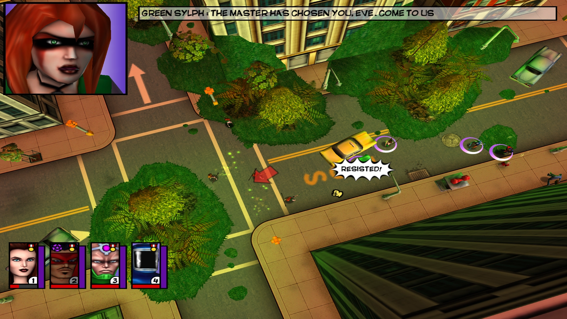 La vista por defecto es alejada para poder ver una amplia área.