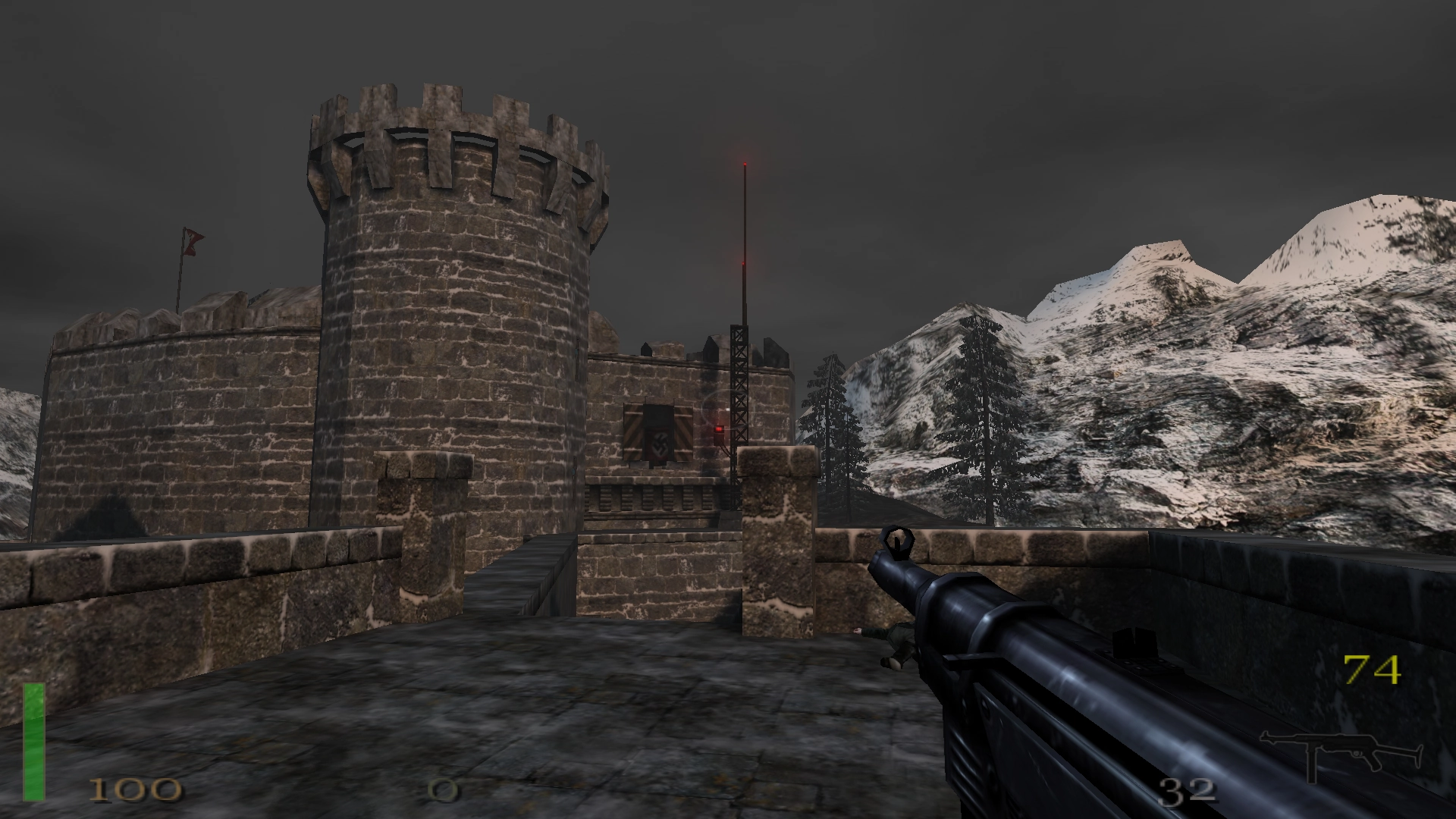 Return to Castle Wolfenstein tiene algunas vistas muy bonitas. El motor de Quake 3 permite buena arquitectura.