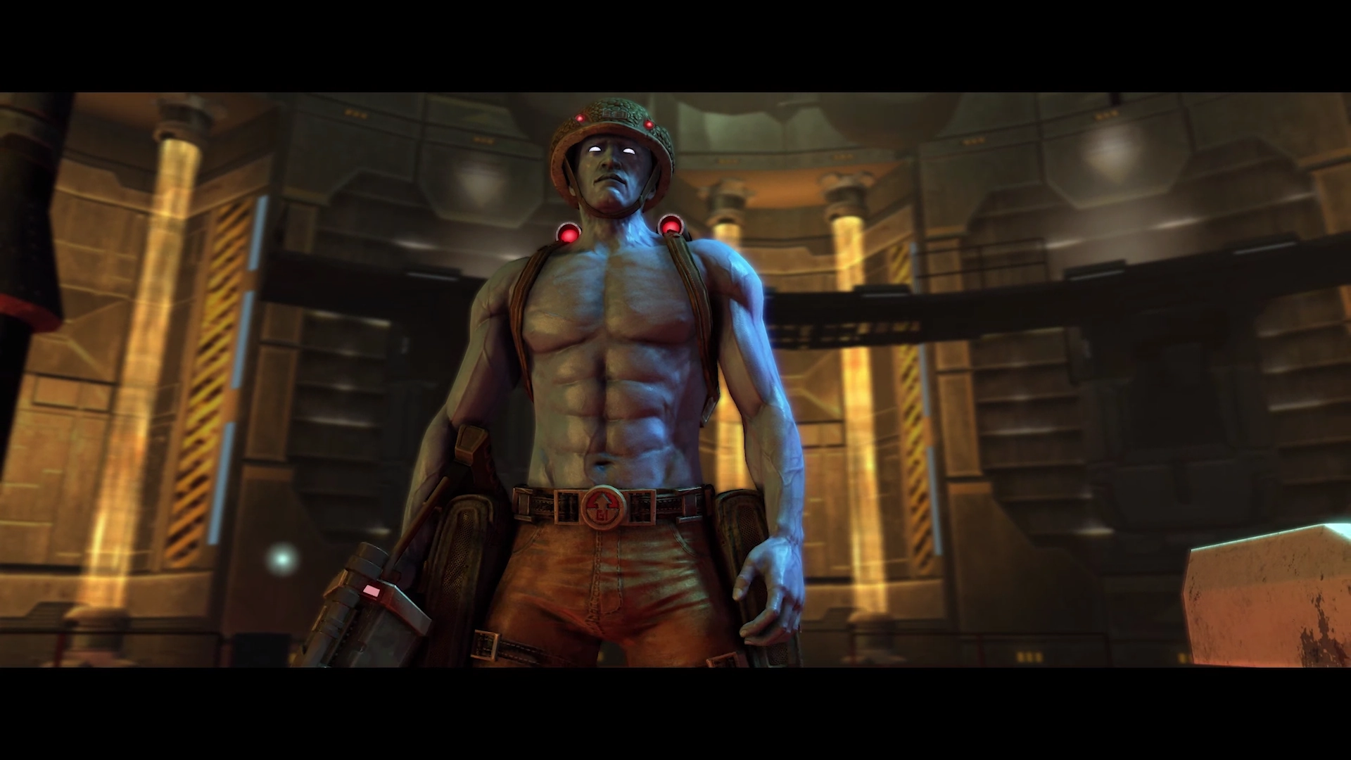 This is you: meet Rogue and his ever-present gleaming abs.