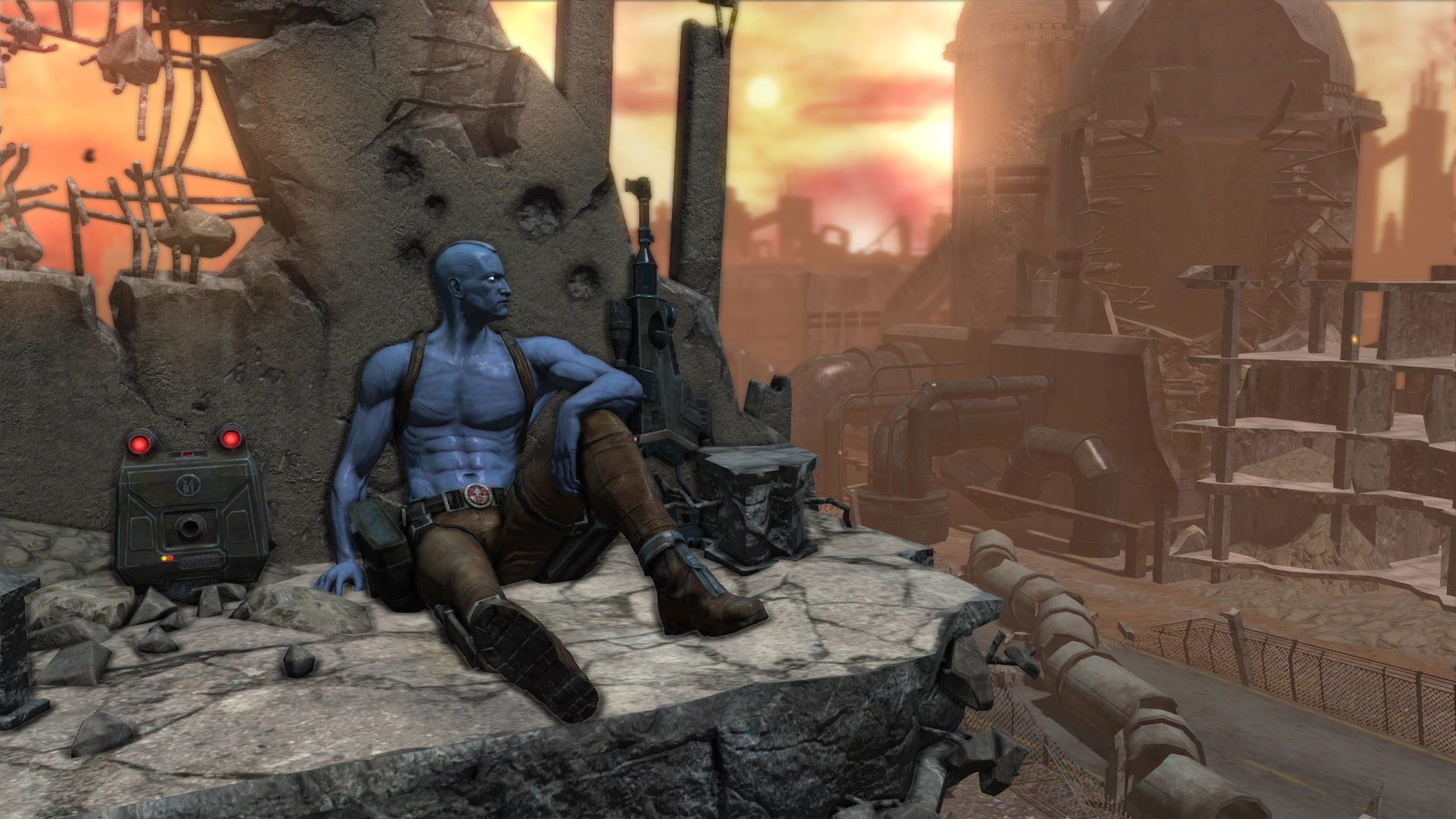 Your reward for completing the game will be to watch Rogue getting some rest. By the way, where's Helm gone to?