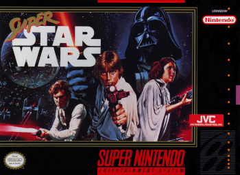Frontal de la caja del Super Star Wars