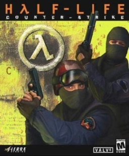 Frontal de la caja de la versión comercial de Counter-Strike (EEUU)