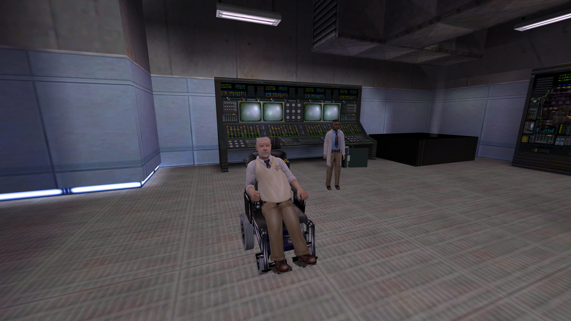 El doctor Richard Keller es un nuevo personaje creado para esta expansión. Por contra, el doctor Rosenberg ya fue presentado en Blue Shift.