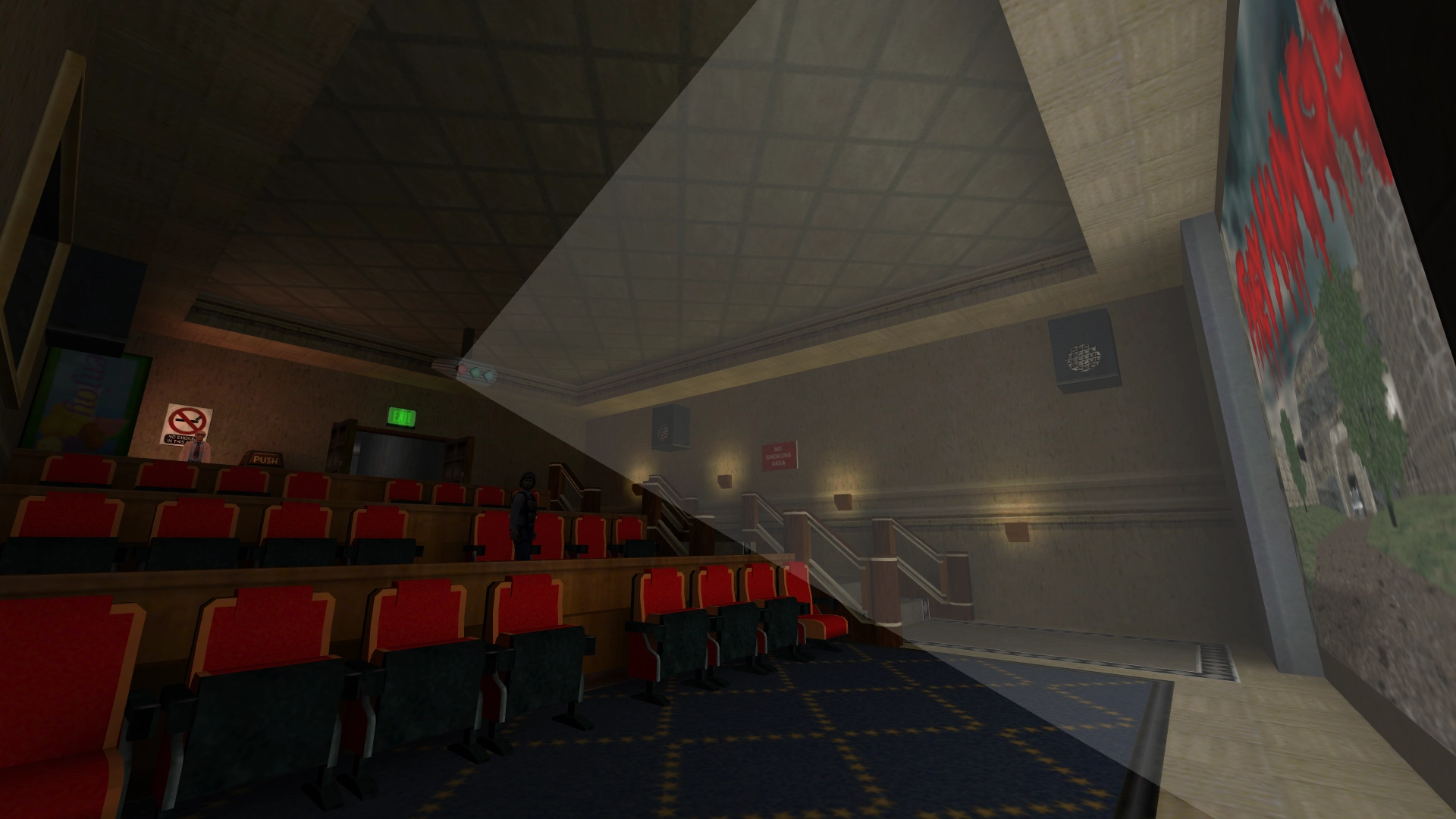 The facility has a cinema, among other amenities for the personnel. The facility has a cinema, among other amenities for the personnel.