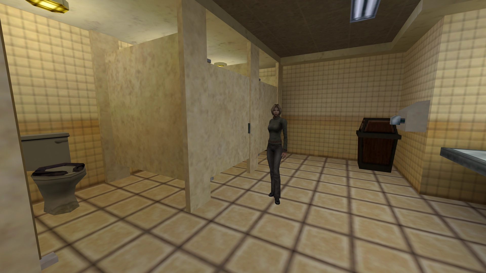 Ever since Deus Ex I've felt the urge to intrude in all ladies' restrooms (only in games, mind you!). Ever since Deus Ex I've felt the urge to intrude in all ladies' restrooms (only in games, mind you!).