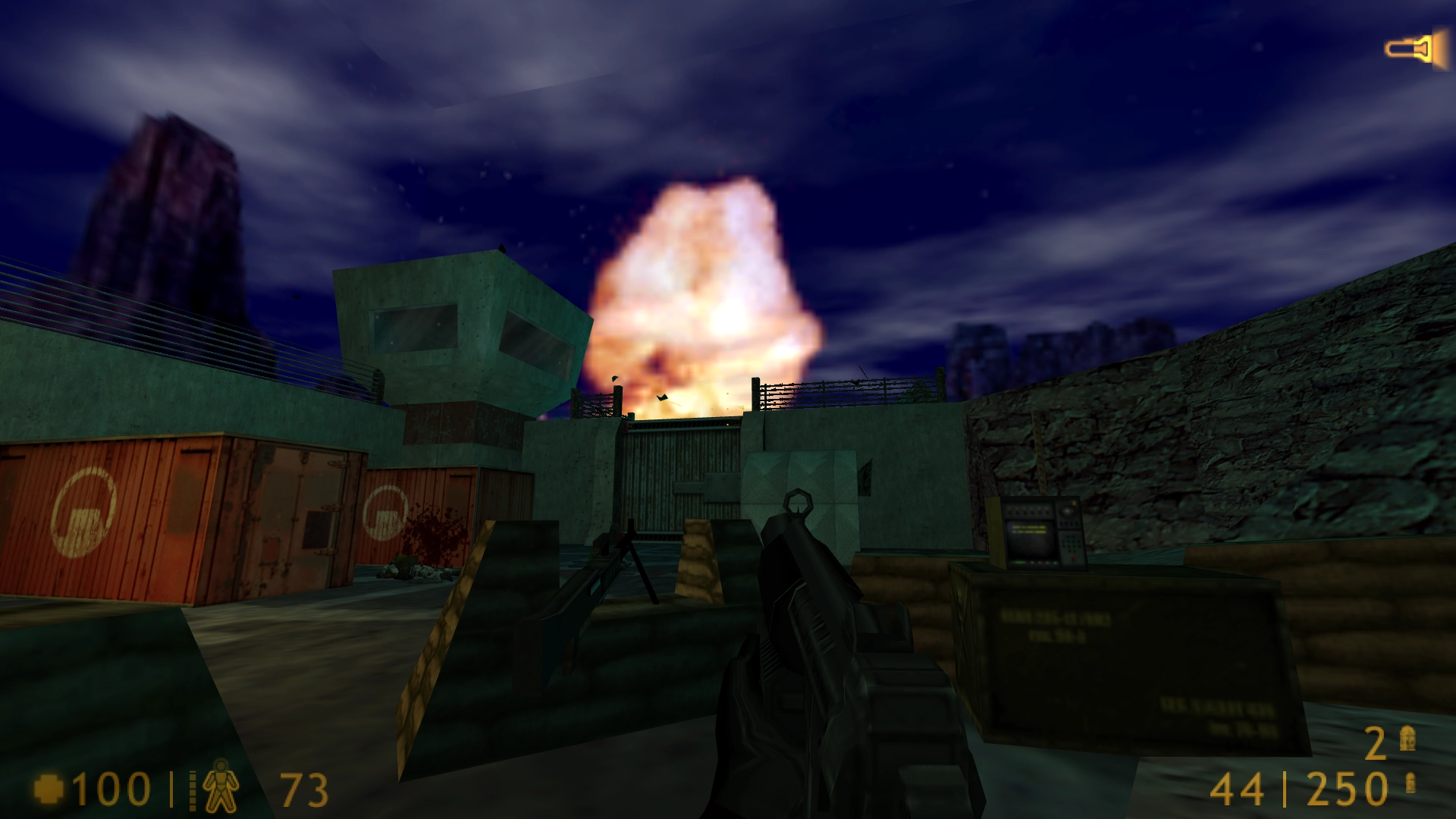 Despite the short length there's a variety of tasks, like gunning down an Osprey with an emplaced machine gun. Despite the short length there's a variety of tasks, like gunning down an Osprey with an emplaced machine gun.