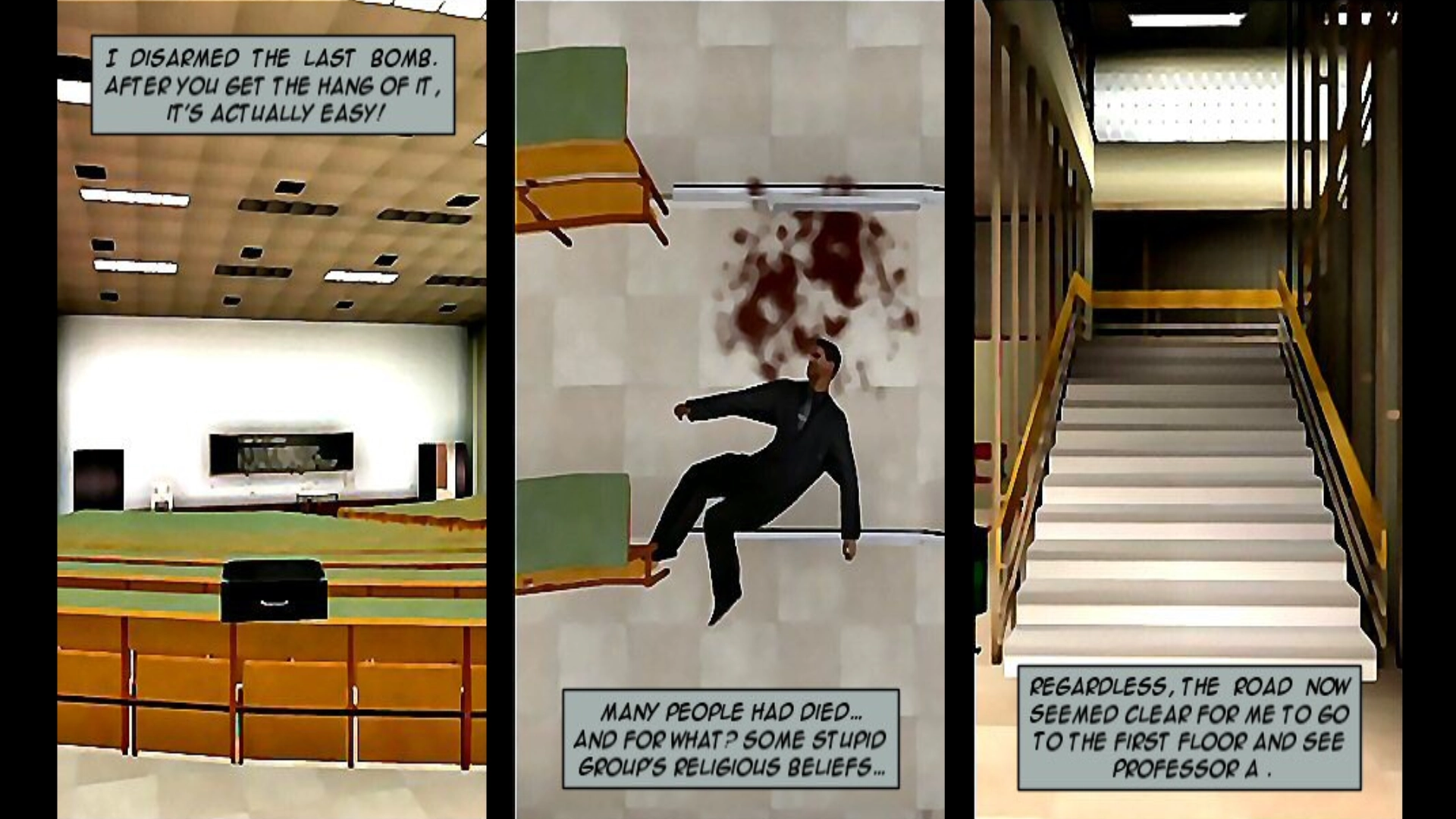 Apart from cutscenes, there are new comic panels to tell the story, and increase the quality of the mod. Apart from cutscenes, there are new comic panels to tell the story, and increase the quality of the mod.